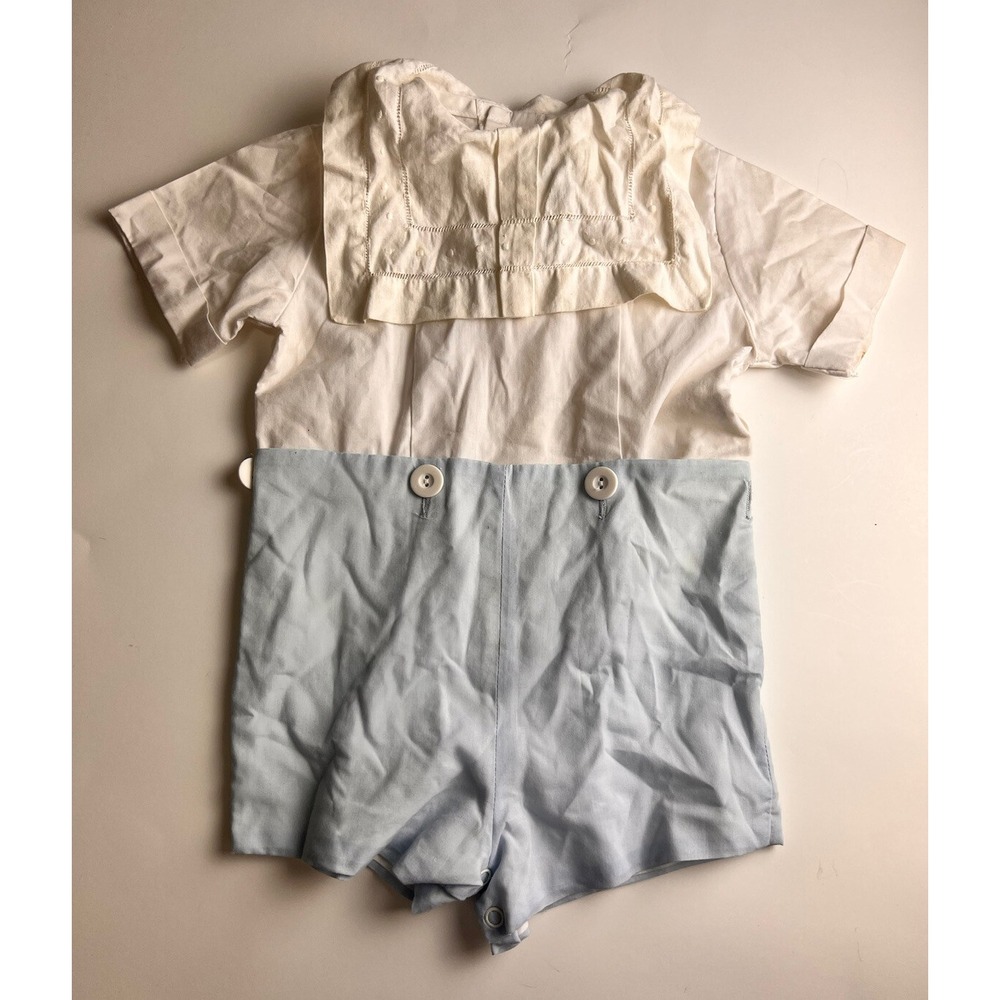 Chabre‎ Boys Blue John John Net Size 2T Vintage Blue White FLAW